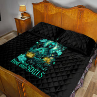 Witch Skull Quilt Bed Set Into Darkness To Lose Our Mind And Find Our Souls - Wonder Print Shop