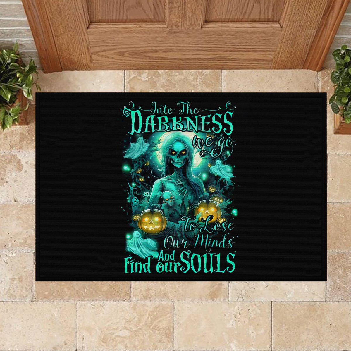 Witch Skull Rubber Doormat Into Darkness To Lose Our Mind And Find Our Souls - Wonder Print Shop