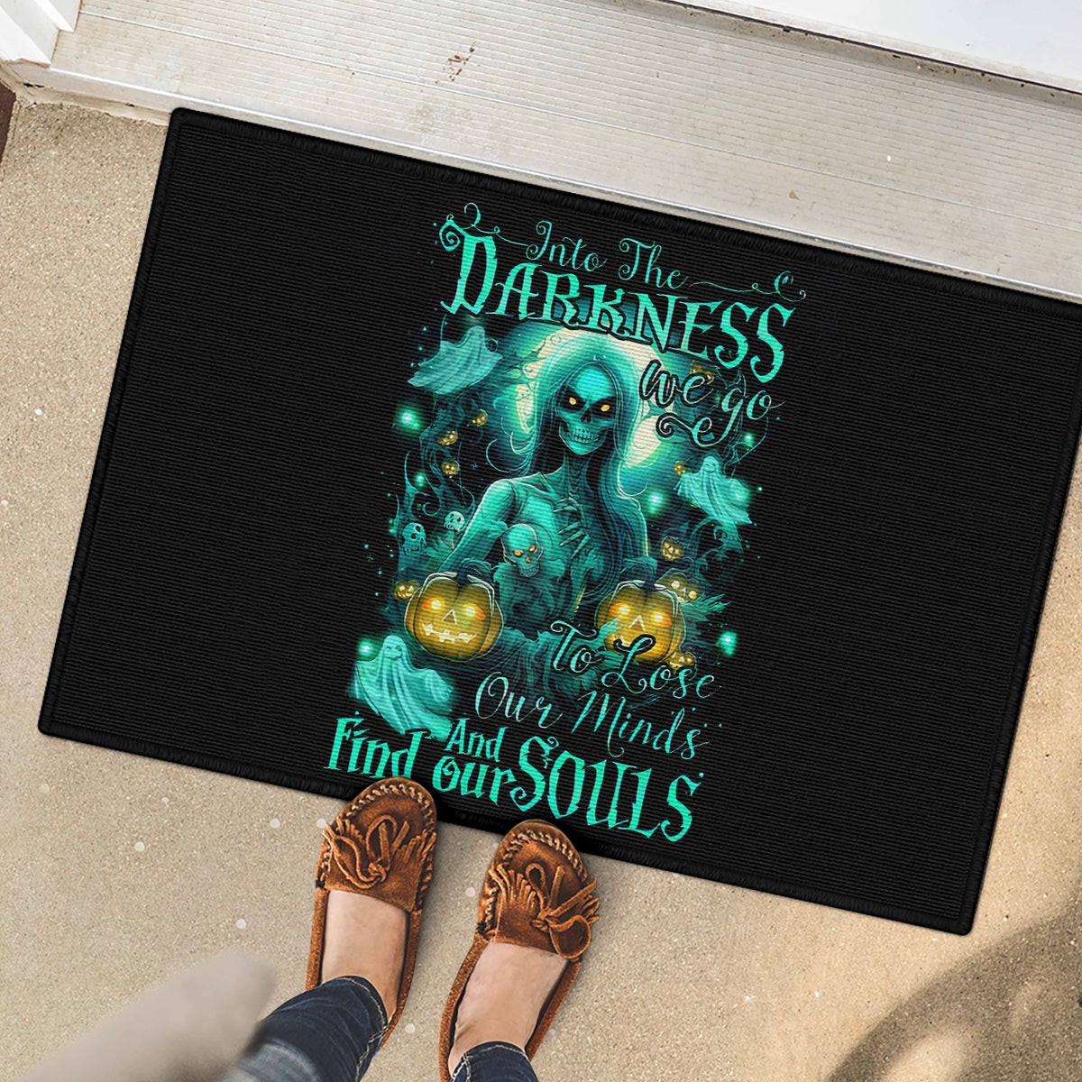 Witch Skull Rubber Doormat Into Darkness To Lose Our Mind And Find Our Souls - Wonder Print Shop