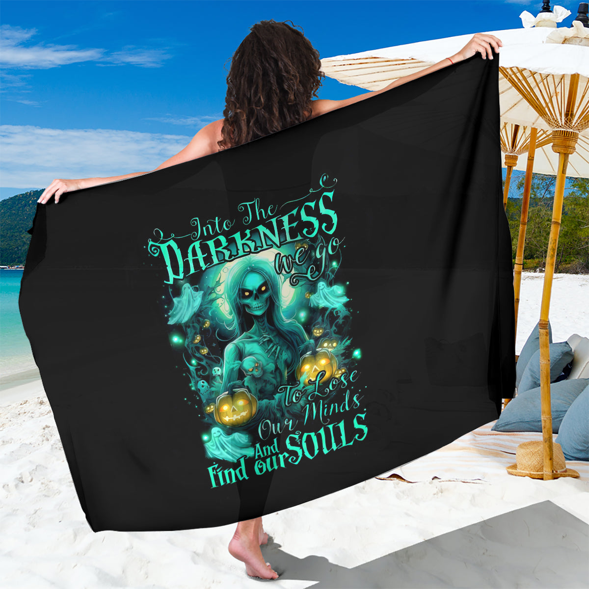 Witch Skull Sarong Into Darkness To Lose Our Mind And Find Our Souls - Wonder Print Shop