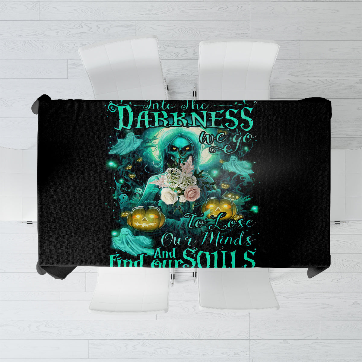 Witch Skull Tablecloth Into Darkness To Lose Our Mind And Find Our Souls - Wonder Print Shop