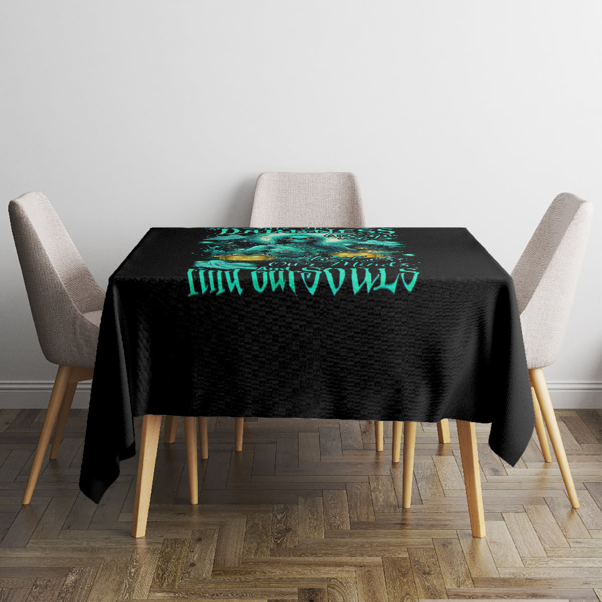 Witch Skull Tablecloth Into Darkness To Lose Our Mind And Find Our Souls - Wonder Print Shop