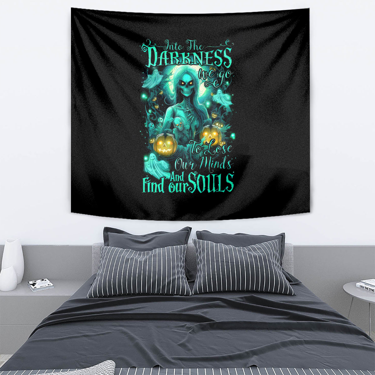 Witch Skull Tapestry Into Darkness To Lose Our Mind And Find Our Souls - Wonder Print Shop