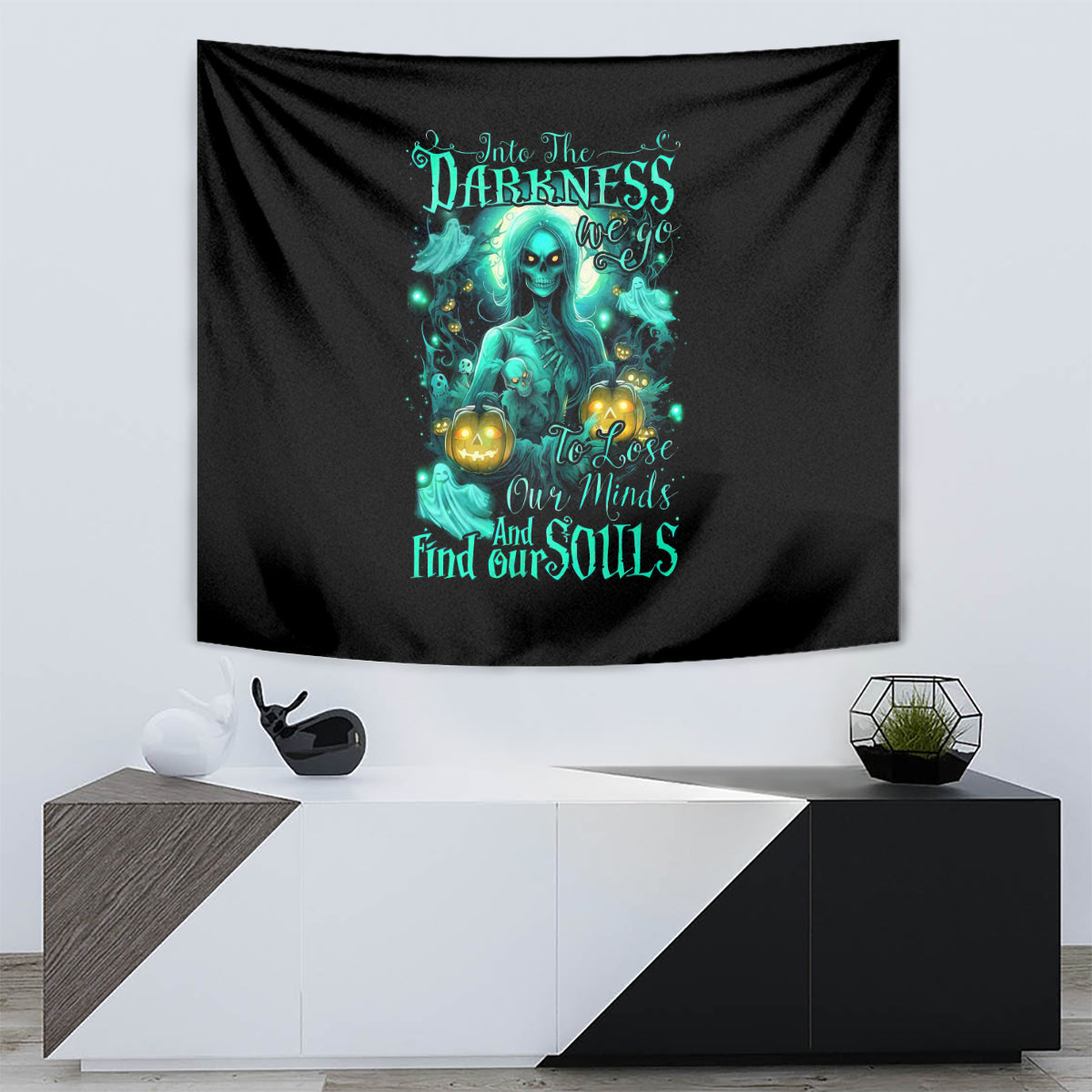 Witch Skull Tapestry Into Darkness To Lose Our Mind And Find Our Souls - Wonder Print Shop