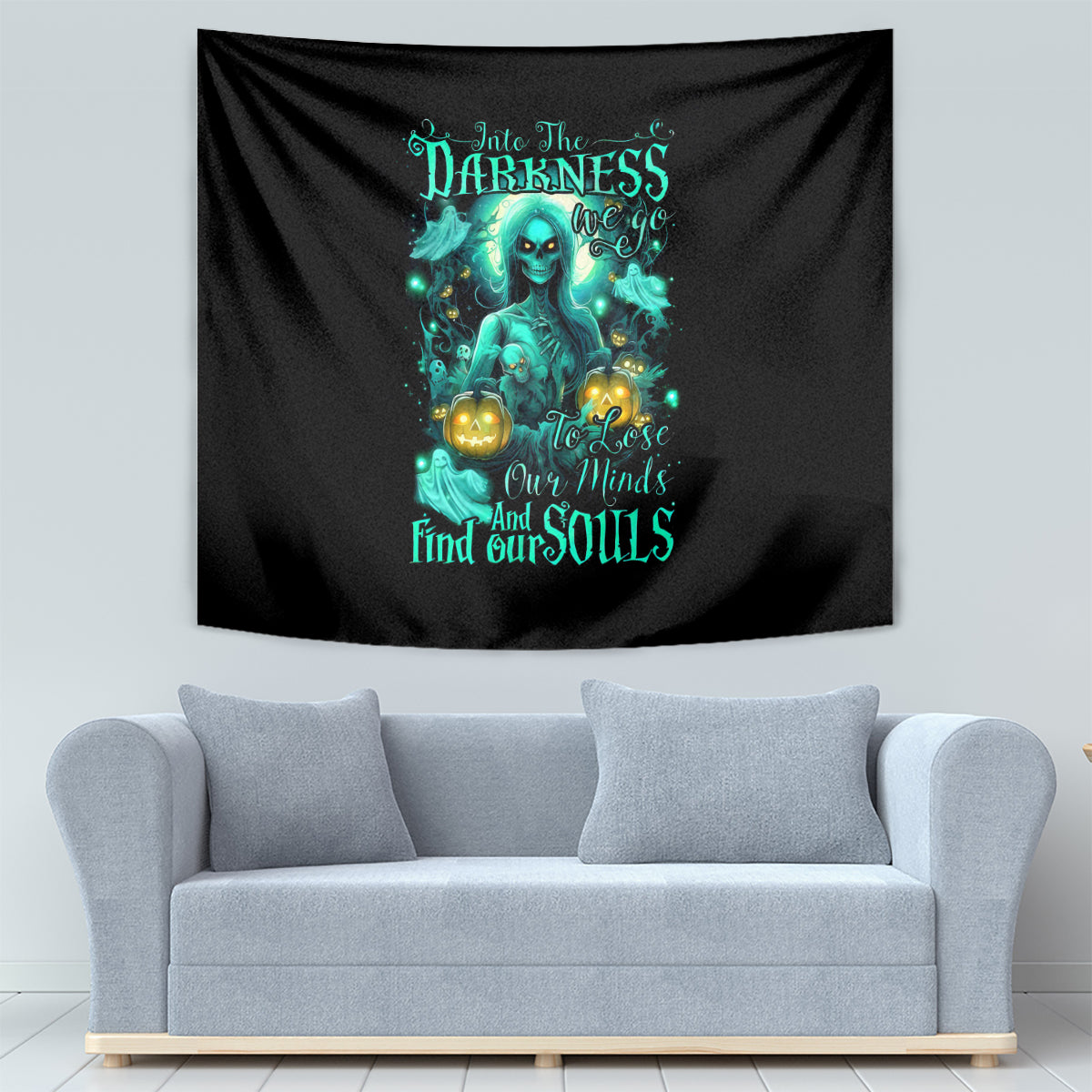 Witch Skull Tapestry Into Darkness To Lose Our Mind And Find Our Souls - Wonder Print Shop