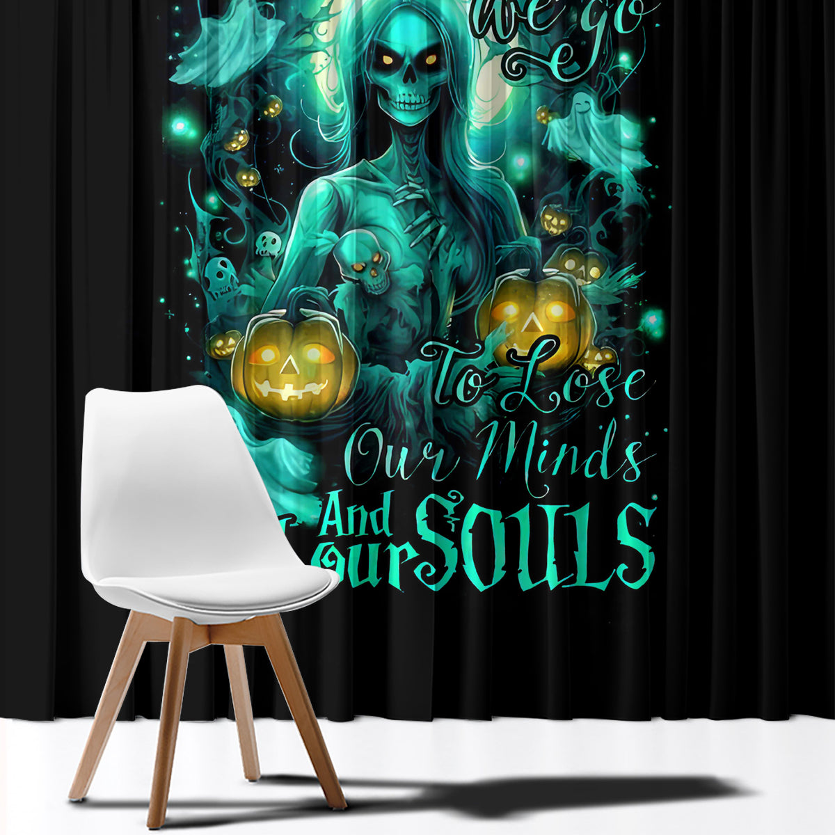 Witch Skull Window Curtain Into Darkness To Lose Our Mind And Find Our Souls - Wonder Print Shop