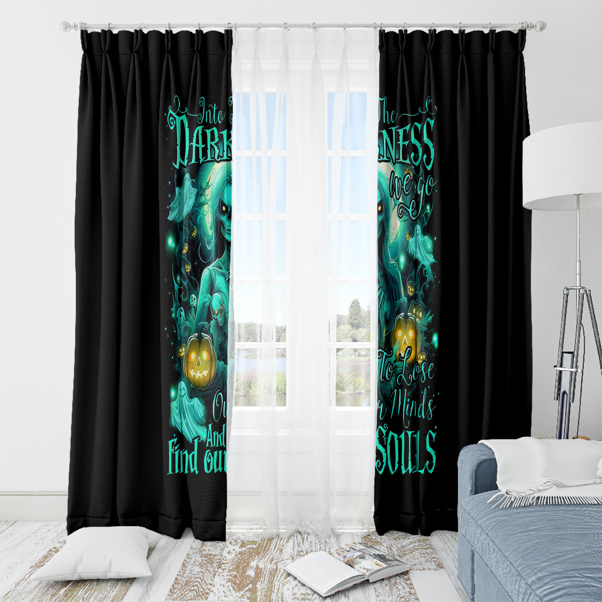 Witch Skull Window Curtain Into Darkness To Lose Our Mind And Find Our Souls - Wonder Print Shop