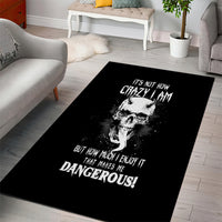 Devil Skull Area Rug It's Not How Crazy Iam But Enjoy It Make Me Dangerous - Wonder Print Shop