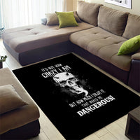 Devil Skull Area Rug It's Not How Crazy Iam But Enjoy It Make Me Dangerous - Wonder Print Shop