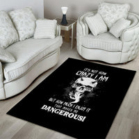 Devil Skull Area Rug It's Not How Crazy Iam But Enjoy It Make Me Dangerous - Wonder Print Shop