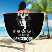 Devil Skull Beach Blanket It's Not How Crazy Iam But Enjoy It Make Me Dangerous - Wonder Print Shop