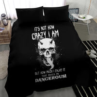Devil Skull Bedding Set It's Not How Crazy Iam But Enjoy It Make Me Dangerous - Wonder Print Shop