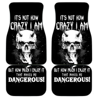 Devil Skull Car Mats It's Not How Crazy Iam But Enjoy It Make Me Dangerous - Wonder Print Shop