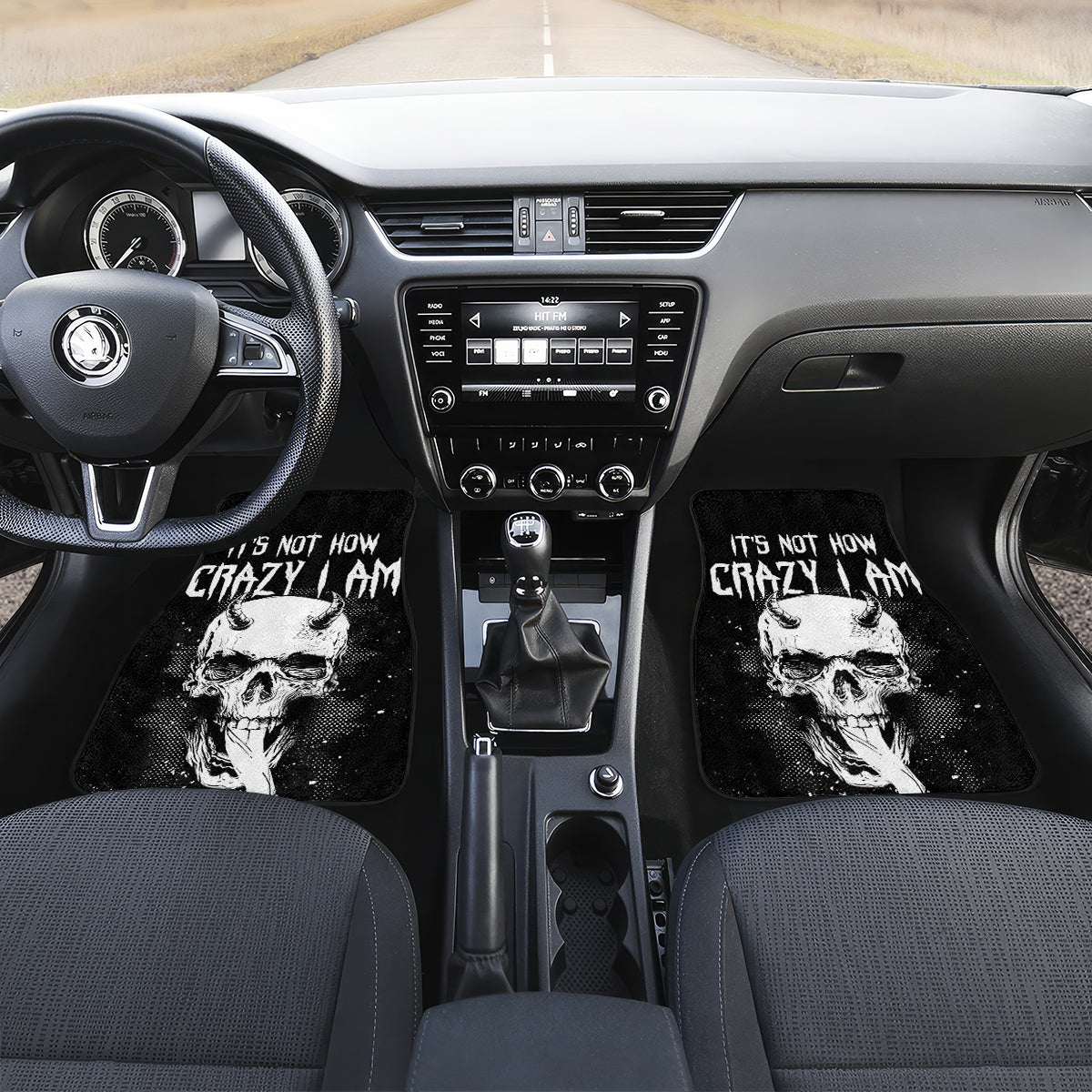 Devil Skull Car Mats It's Not How Crazy Iam But Enjoy It Make Me Dangerous - Wonder Print Shop