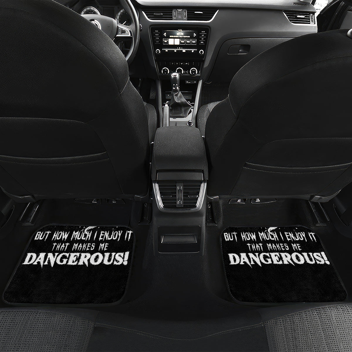 Devil Skull Car Mats It's Not How Crazy Iam But Enjoy It Make Me Dangerous - Wonder Print Shop