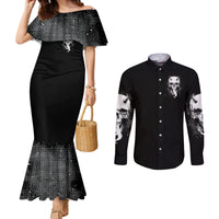 Devil Skull Couples Matching Mermaid Dress and Long Sleeve Button Shirts It's Not How Crazy Iam But Enjoy It Make Me Dangerous DT01