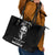 Devil Skull Leather Tote Bag It's Not How Crazy Iam But Enjoy It Make Me Dangerous - Wonder Print Shop
