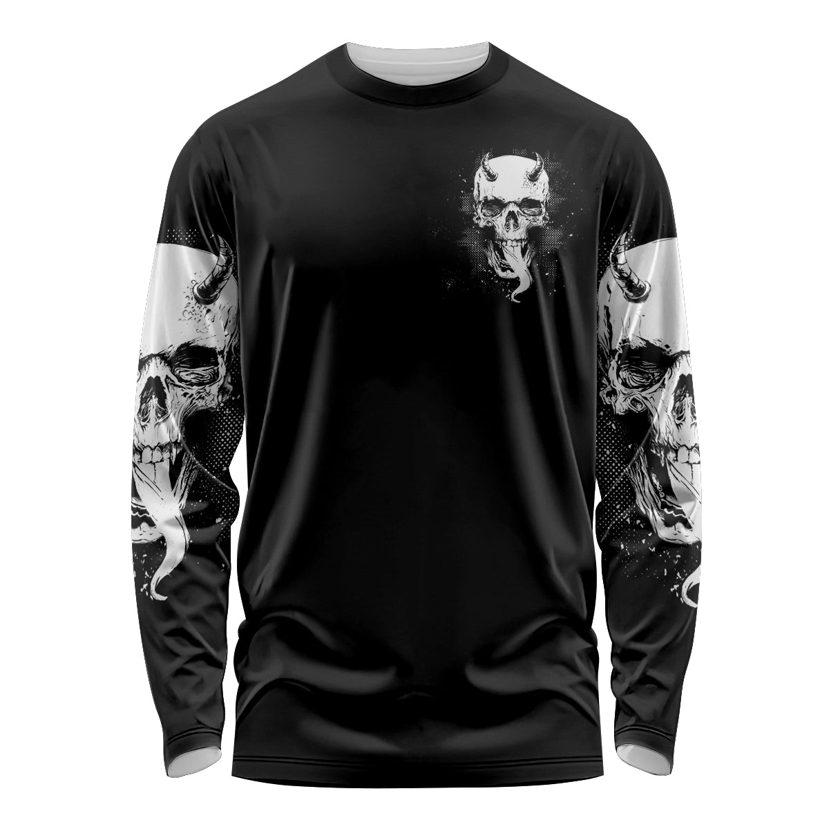 Devil Skull Long Sleeve Shirt It's Not How Crazy Iam But Enjoy It Make Me Dangerous - Wonder Print Shop