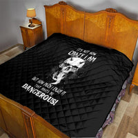 Devil Skull Quilt It's Not How Crazy Iam But Enjoy It Make Me Dangerous - Wonder Print Shop