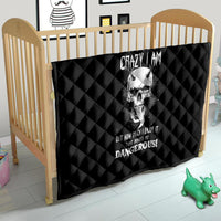 Devil Skull Quilt It's Not How Crazy Iam But Enjoy It Make Me Dangerous - Wonder Print Shop