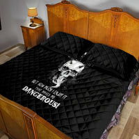 Devil Skull Quilt Bed Set It's Not How Crazy Iam But Enjoy It Make Me Dangerous - Wonder Print Shop