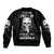 Thunder Skull Sleeve Zip Bomber Jacket My Demon Hide Inside My Head - Wonder Print Shop