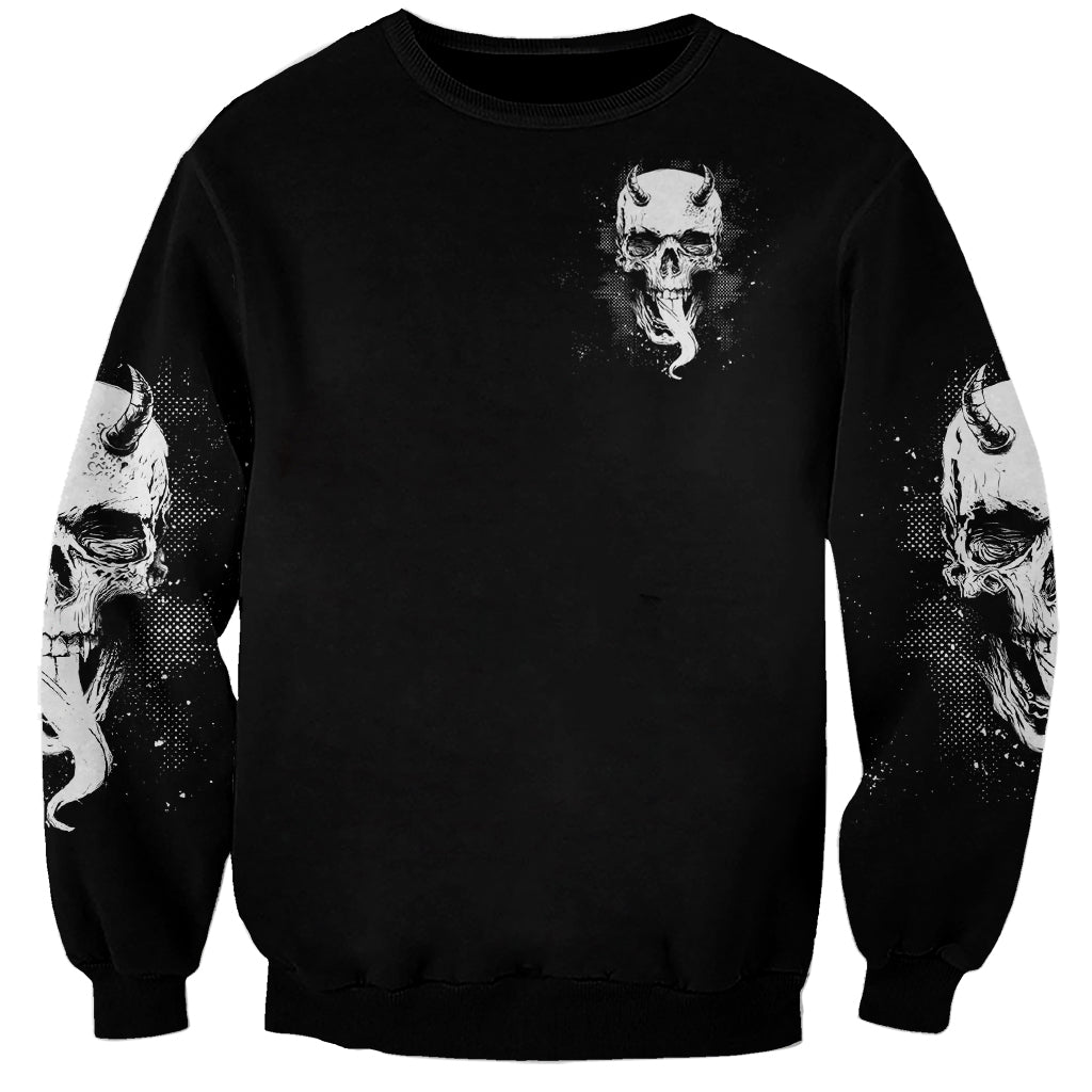 Thunder Skull Sweatshirt My Demon Hide Inside My Head - Wonder Print Shop