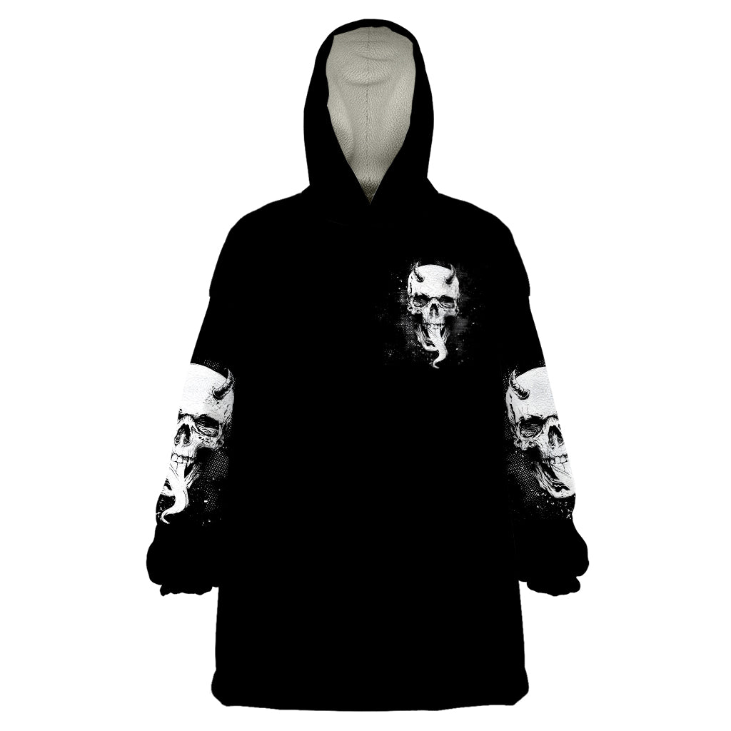 Thunder Skull Wearable Blanket Hoodie My Demon Hide Inside My Head - Wonder Print Shop