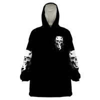 Thunder Skull Wearable Blanket Hoodie My Demon Hide Inside My Head - Wonder Print Shop