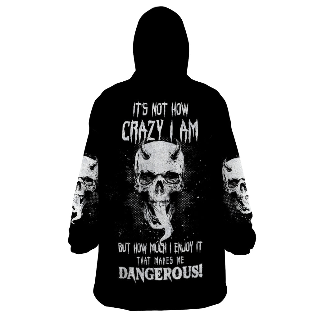 Thunder Skull Wearable Blanket Hoodie My Demon Hide Inside My Head - Wonder Print Shop