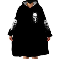 Thunder Skull Wearable Blanket Hoodie My Demon Hide Inside My Head - Wonder Print Shop
