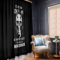 Devil Skull Window Curtain It's Not How Crazy Iam But Enjoy It Make Me Dangerous - Wonder Print Shop