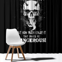 Devil Skull Window Curtain It's Not How Crazy Iam But Enjoy It Make Me Dangerous - Wonder Print Shop