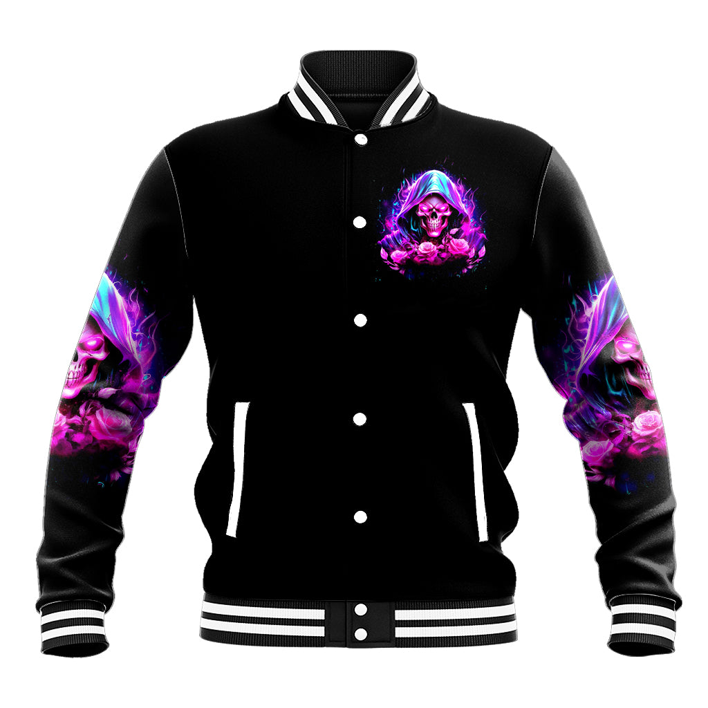 Fire Skull Baseball Jacket Judge Me When You're Perfect Otherwise Shut Up - Wonder Print Shop