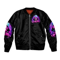 Fire Skull Bomber Jacket Judge Me When You're Perfect Otherwise Shut Up - Wonder Print Shop