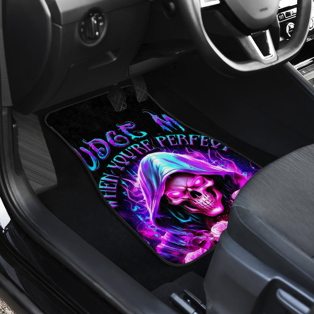 Fire Skull Car Mats Judge Me When You're Perfect Otherwise Shut Up - Wonder Print Shop