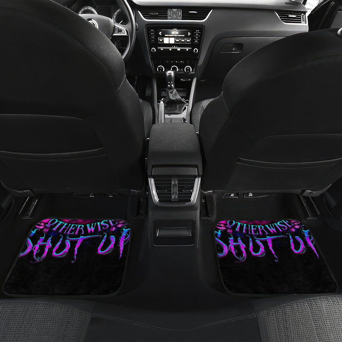 Fire Skull Car Mats Judge Me When You're Perfect Otherwise Shut Up - Wonder Print Shop