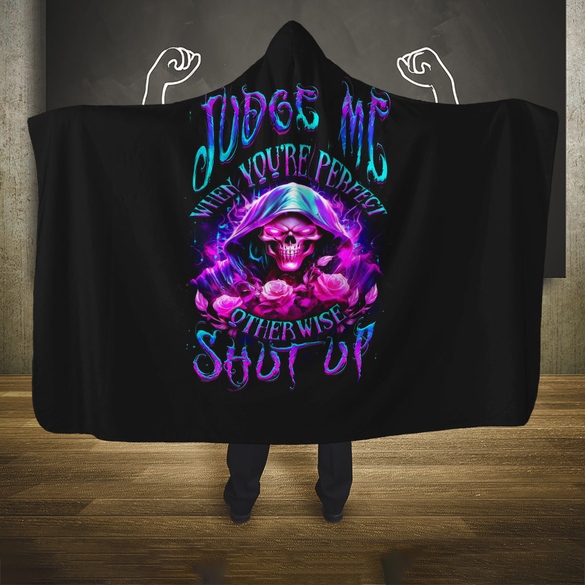 fire-skull-hooded-blanket-judge-me-when-youre-perfect-otherwise-shut-up