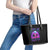 Fire Skull Leather Tote Bag Judge Me When You're Perfect Otherwise Shut Up - Wonder Print Shop