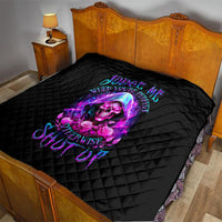Fire Skull Quilt Judge Me When You're Perfect Otherwise Shut Up - Wonder Print Shop