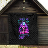 Fire Skull Quilt Judge Me When You're Perfect Otherwise Shut Up - Wonder Print Shop