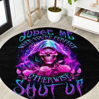 fire-skull-round-carpet-judge-me-when-youre-perfect-otherwise-shut-up