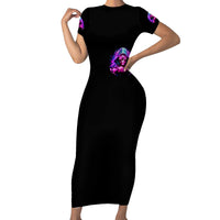 Tiny Fairy Skull Short Sleeve Bodycon Dress My Next Life I Want To Be Karma Fairy - Wonder Print Shop