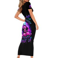 Tiny Fairy Skull Short Sleeve Bodycon Dress My Next Life I Want To Be Karma Fairy - Wonder Print Shop