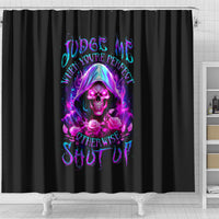 fire-skull-shower-curtain-judge-me-when-youre-perfect-otherwise-shut-up