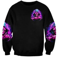 Tiny Fairy Skull Sweatshirt My Next Life I Want To Be Karma Fairy - Wonder Print Shop