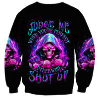 Tiny Fairy Skull Sweatshirt My Next Life I Want To Be Karma Fairy - Wonder Print Shop