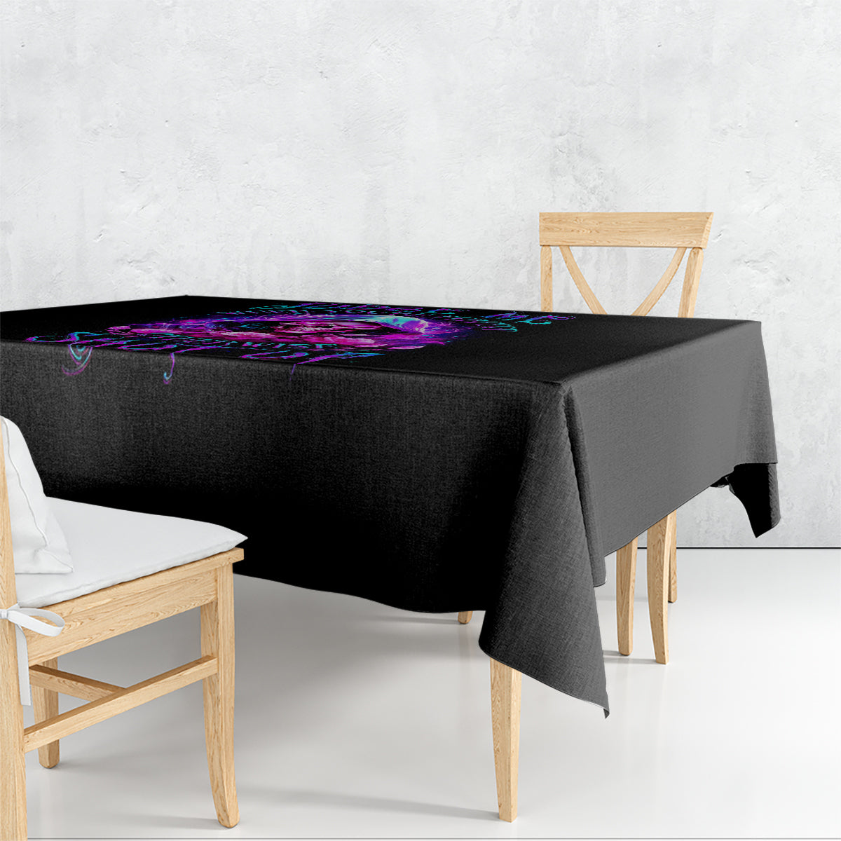 Fire Skull Tablecloth Judge Me When You're Perfect Otherwise Shut Up - Wonder Print Shop