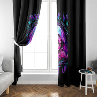 Fire Skull Window Curtain Judge Me When You're Perfect Otherwise Shut Up - Wonder Print Shop