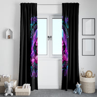 Fire Skull Window Curtain Judge Me When You're Perfect Otherwise Shut Up - Wonder Print Shop